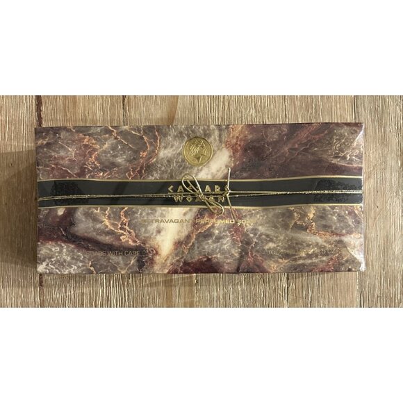 Vintage CAESARS Woman EXTRAVAGANT Perfumed Soap 3 Bars w/ Case 10.5 oz Total NOS - Picture 1 of 3